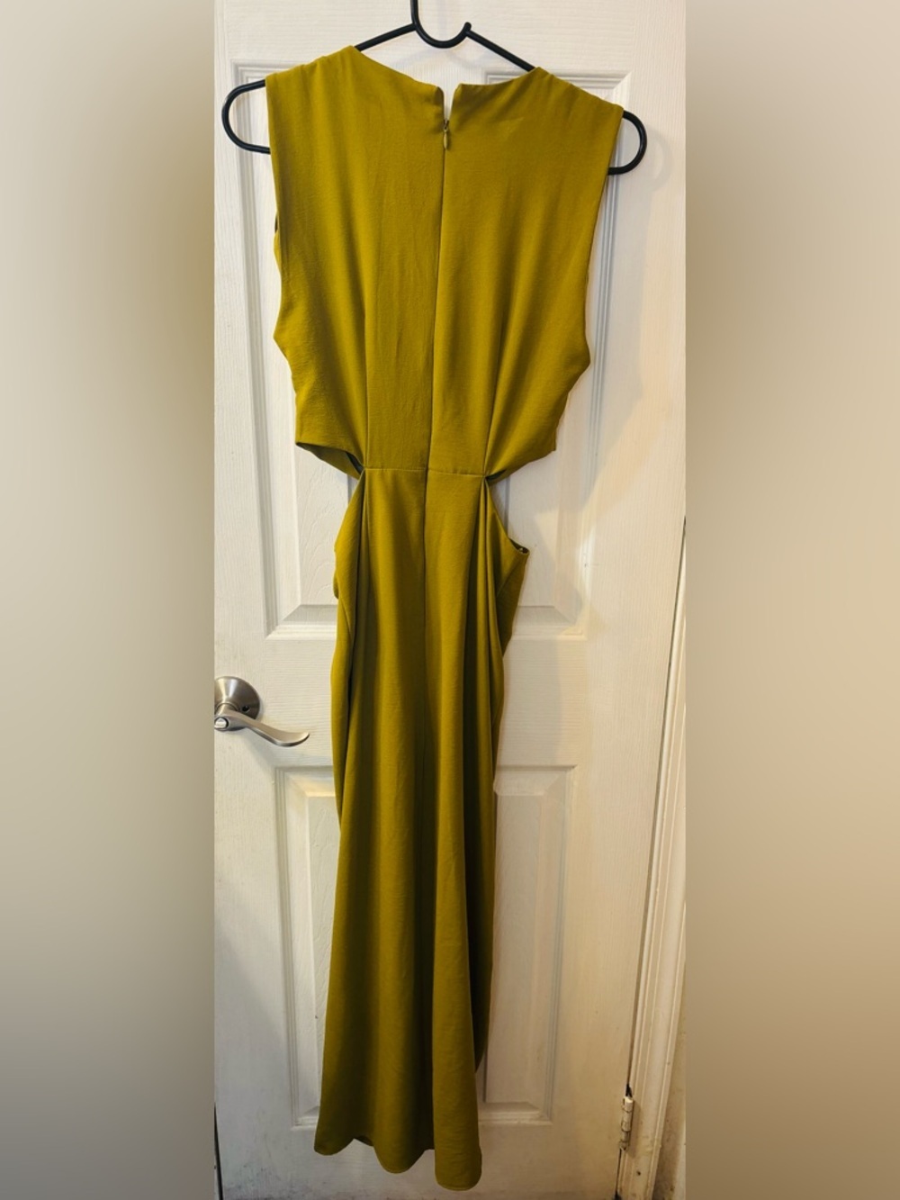 Zara Olive Cutout Maxi Dress with Ring Detail - Picture 7 of 7